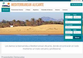 Web de la Agencia Inmobiliaria Mediterranean Alicante